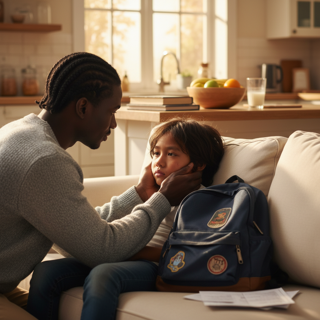 Parent noticing a tired child who may be overloaded