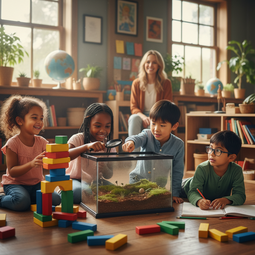 Young children learning through curiosity, play, and exploration